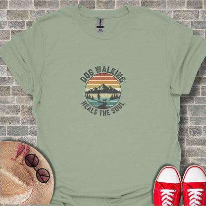 Dog Walking Heals The Soul T-Shirt Vintage Style
