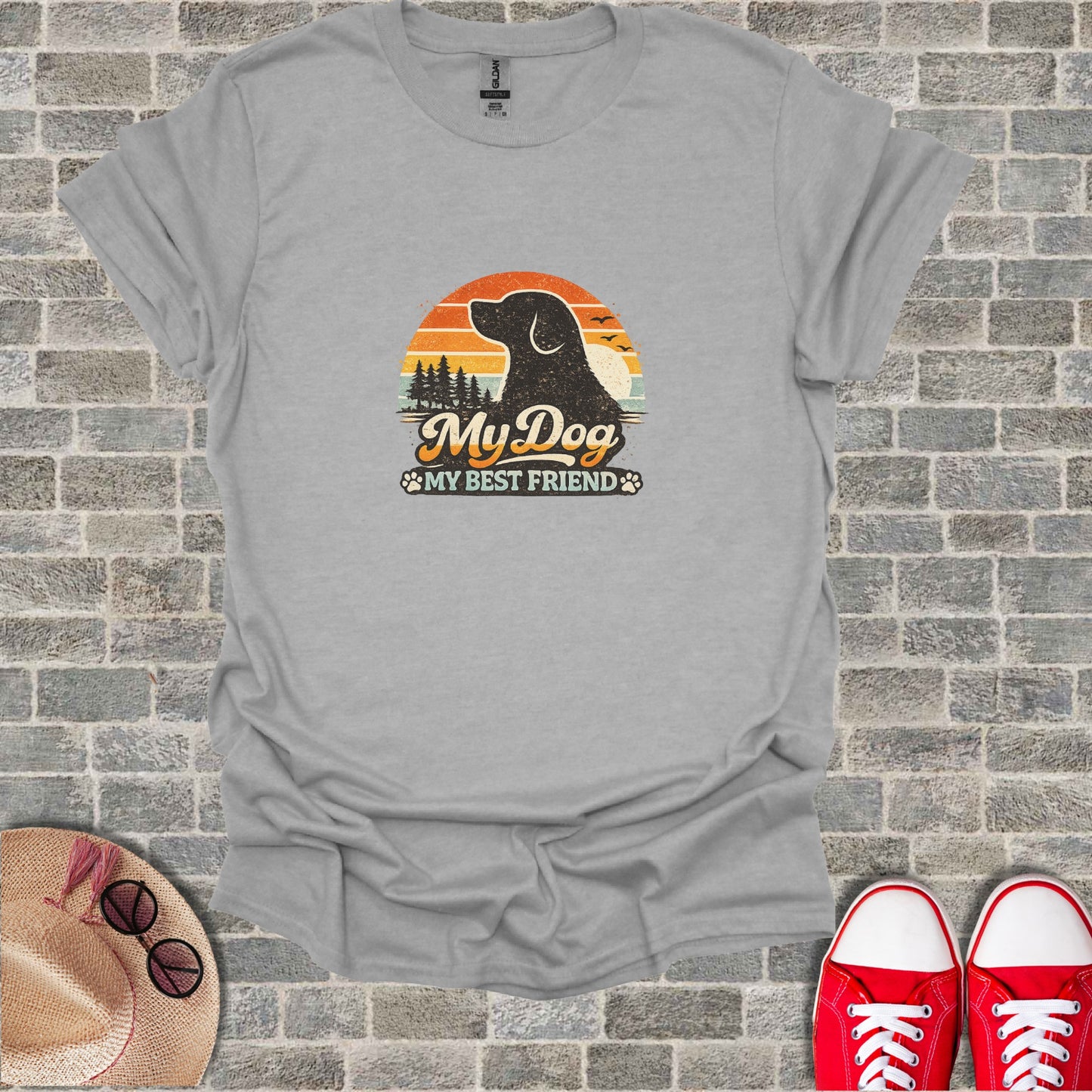 My Dog My Best Friend Sunset Trees Birds Paw product type