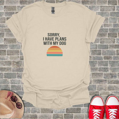 Sorry I Have Plans With My Dog Sunset T-shirt product type