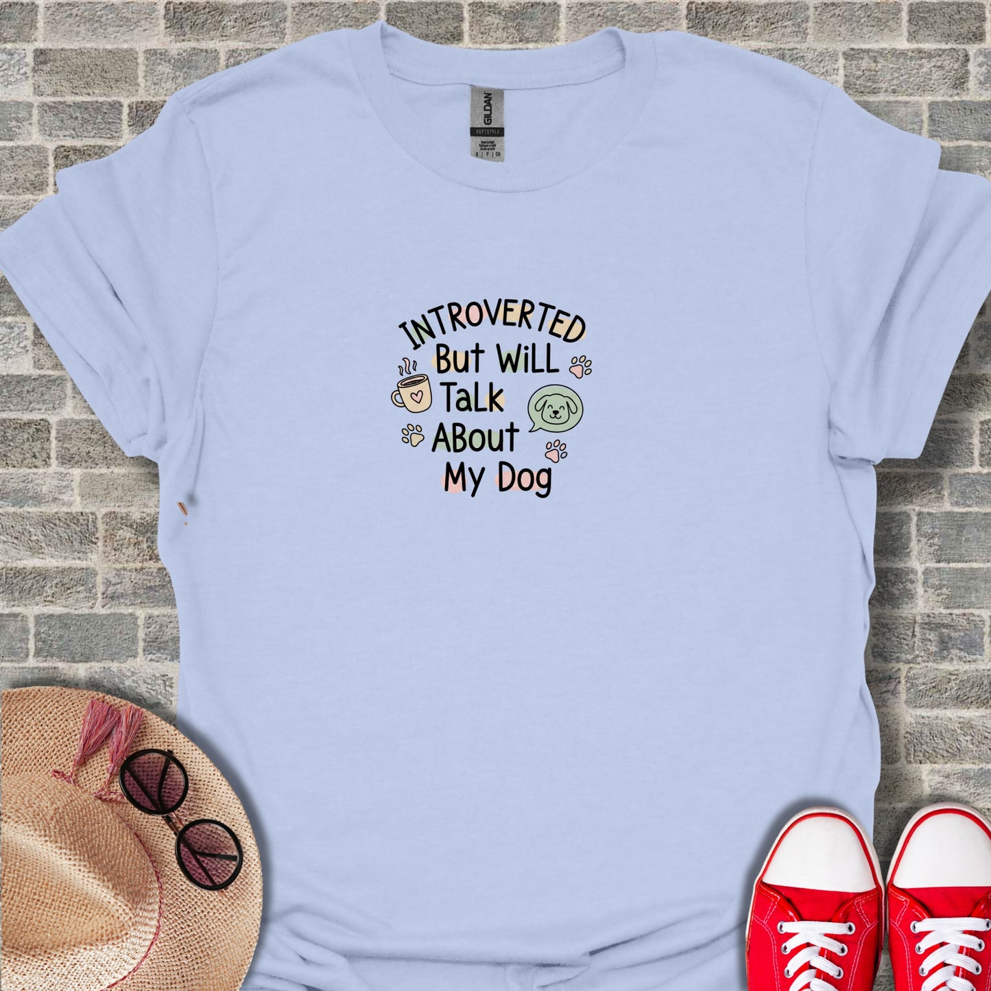 Introverted But Will Talk About My Dog T-shirt