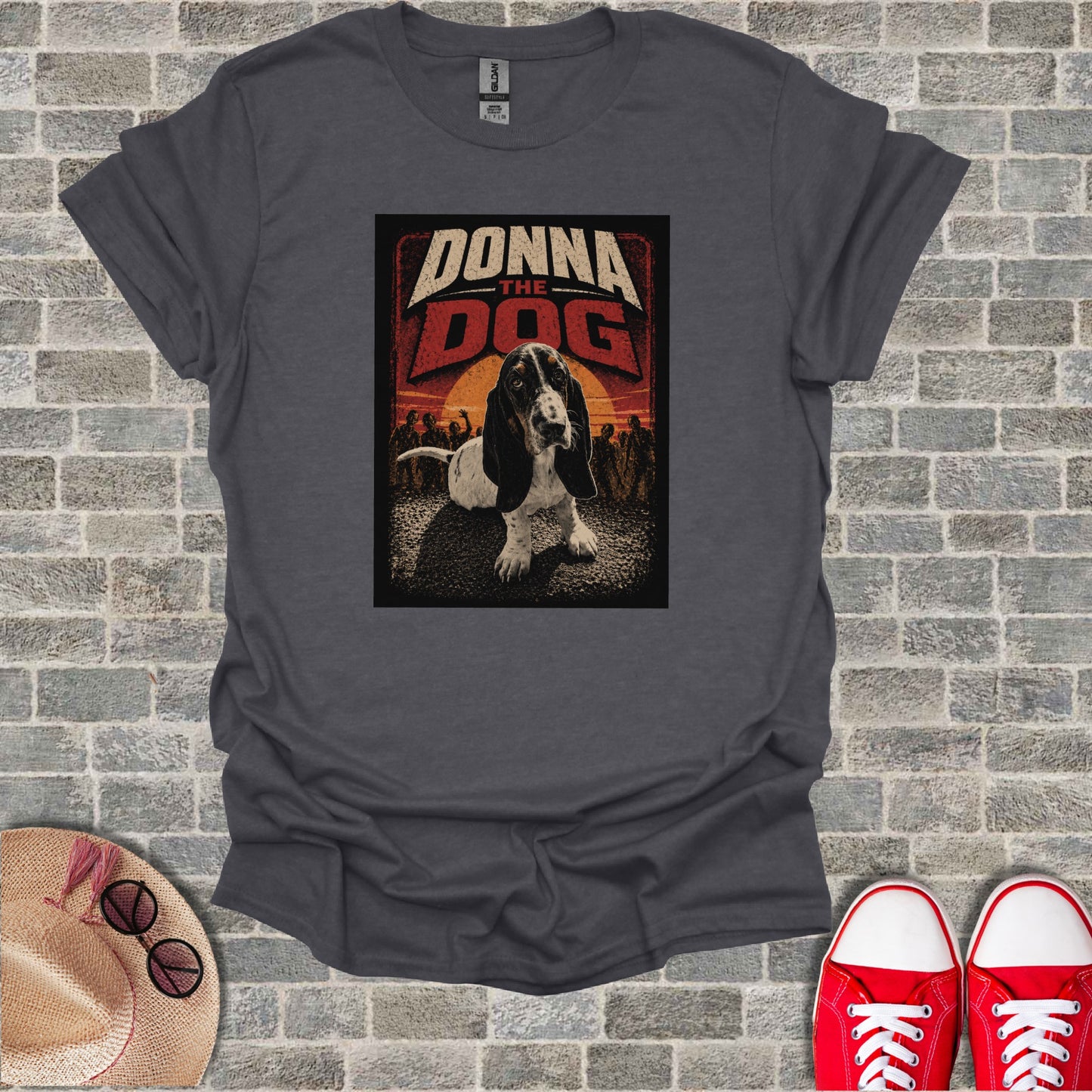 Donna the Dog graphic tee with vintage poster design.