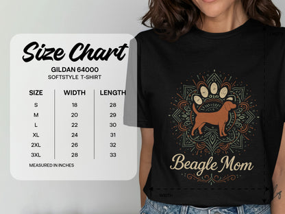 Beagle Mom Graphic Print T-Shirt for Dog Lovers