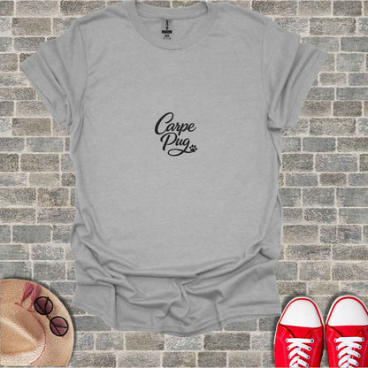 Gray Carpe Pug Paw Print Fun Quote Garment product type
