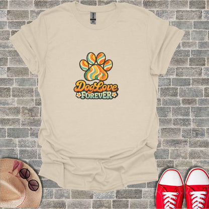 Colorful Paw Print Dog Love Forever T-Shirt product type