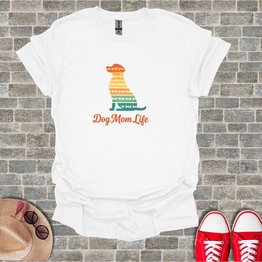 Dog Mom Life Colorful Bones Dog Silhouette T-shirt product type