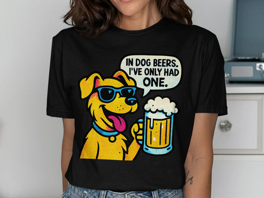 Funny Dog Beers Graphic Tee Cool Beer Lover Product