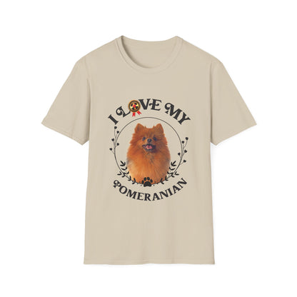 I Love My Pomeranian Unisex Softstyle T-Shirt