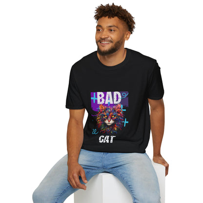 Bad Cat Design Unisex Softstyle T-Shirt