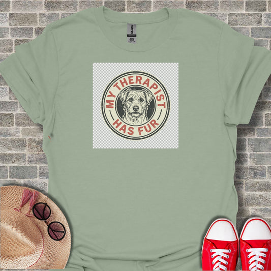 My Therapist Has Fur Dog Lover Shirt Gift
