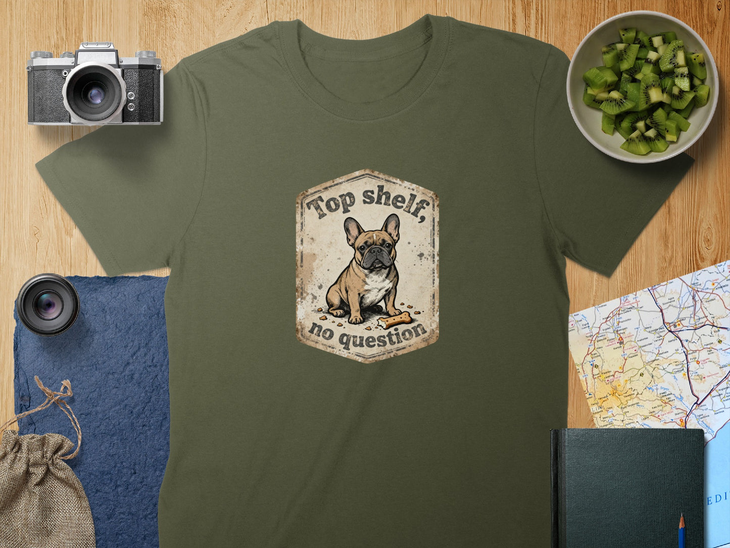 Top Shelf No Question French Bulldog Graphic Tee