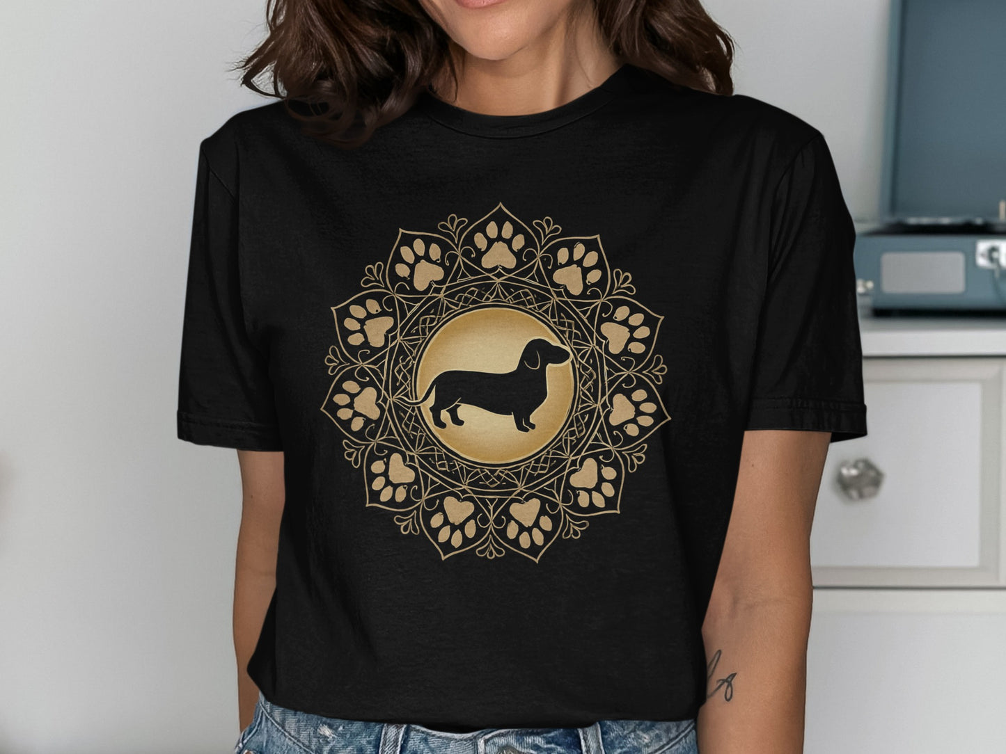 Dachshund Mandala Graphic Tee for Pet Lovers