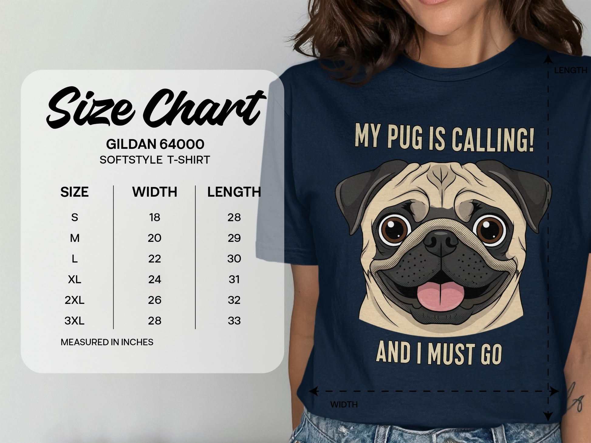 My Pug Is Calling And I Must Go T-shirt Product