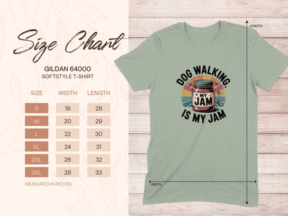 Dog Walking Is My Jam Graphic Tee Shirt