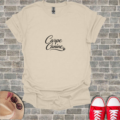 Carpe Canine Paw Print Light Beige Gildan SOFTSTYLE T-shirt