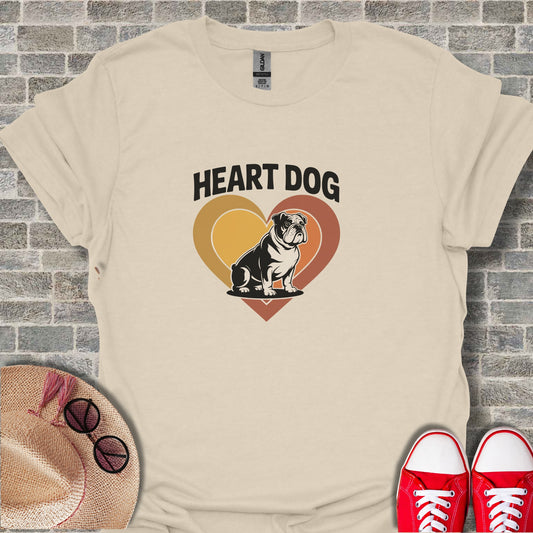 Heart Dog Graphic Tee Shirt for Pet Lovers