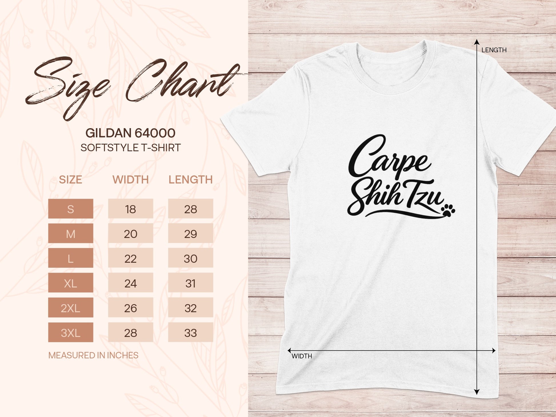 GILDAN 64000 SOFTSTYLE T-SHIRT Carpe Shih Tzu design product type