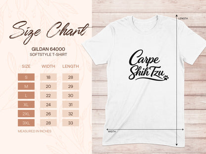 GILDAN 64000 SOFTSTYLE T-SHIRT Carpe Shih Tzu design product type