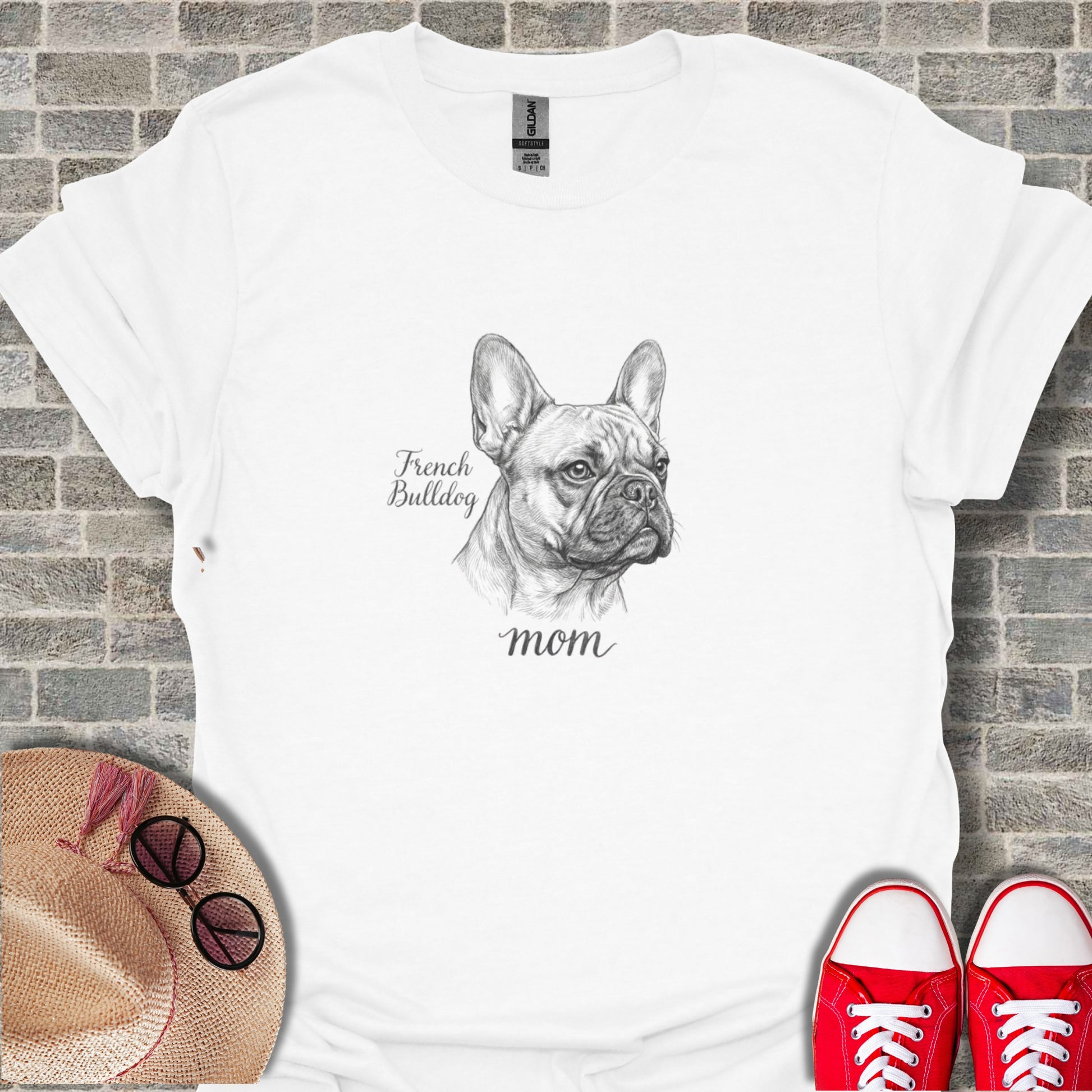 French Bulldog Mom Graphic Tee Shirt Ideal for Dog Lovers