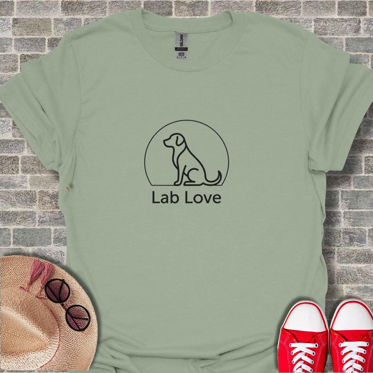 Lab Love Dog Lover T-shirt with Graphic Design