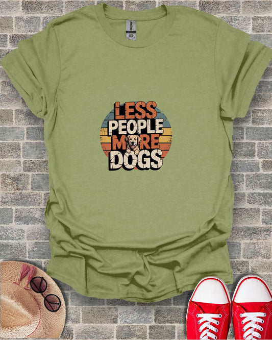 Less People More Dogs Graphic Tee Shirt Product