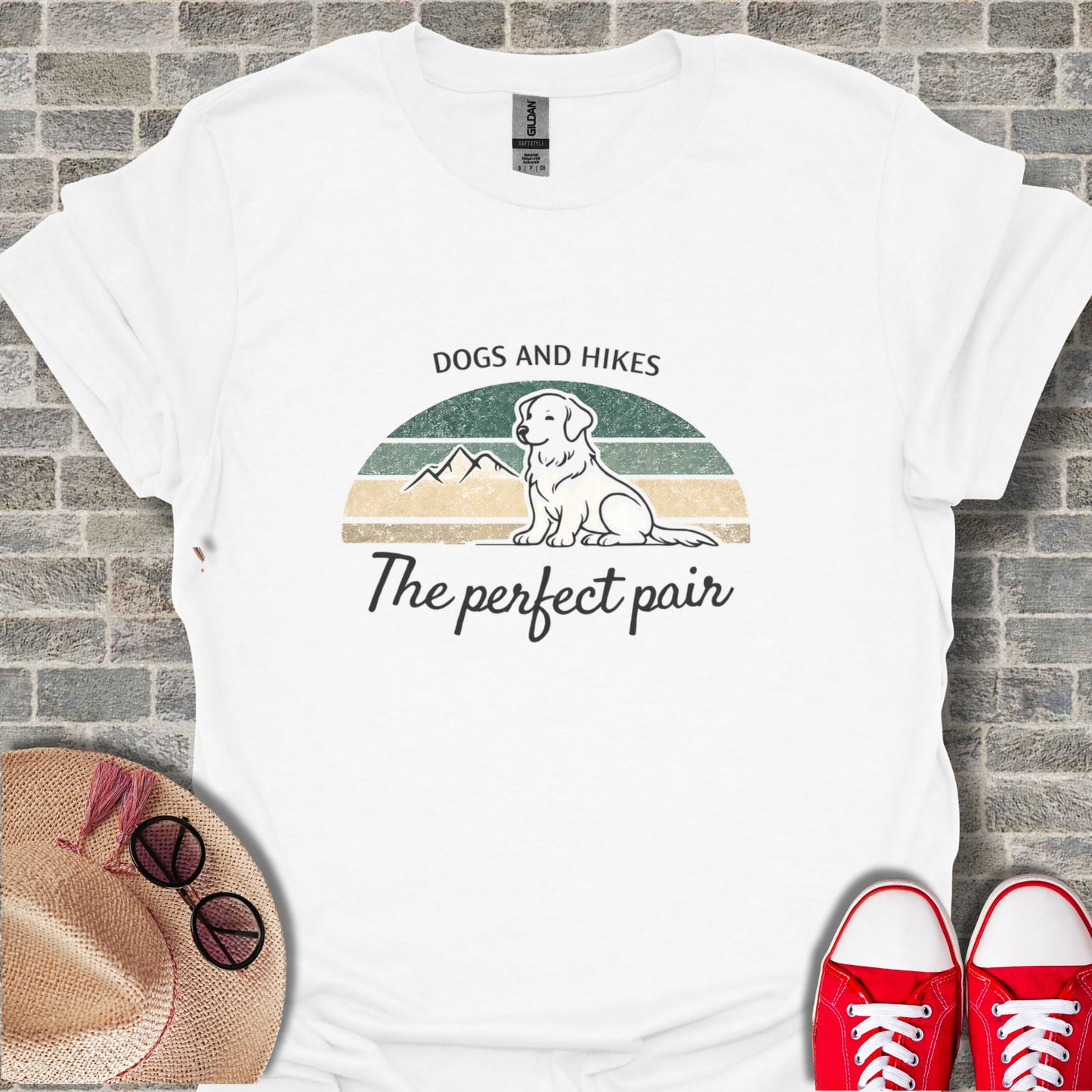 Dogs and Hikes The Perfect Pair Graphic Tee