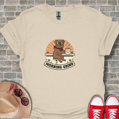 Morning Grind Bulldog Graphic T-Shirt