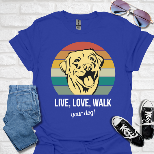 Live Love Walk Your Dog Unisex Softstyle T-Shirt
