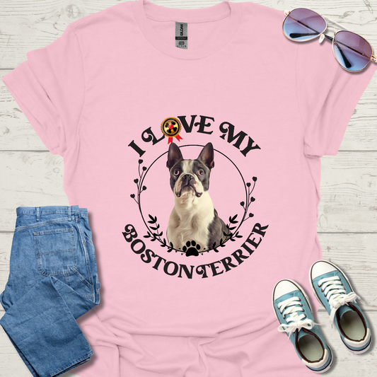 I Love My Boston Terrier Unisex Softstyle T-Shirt