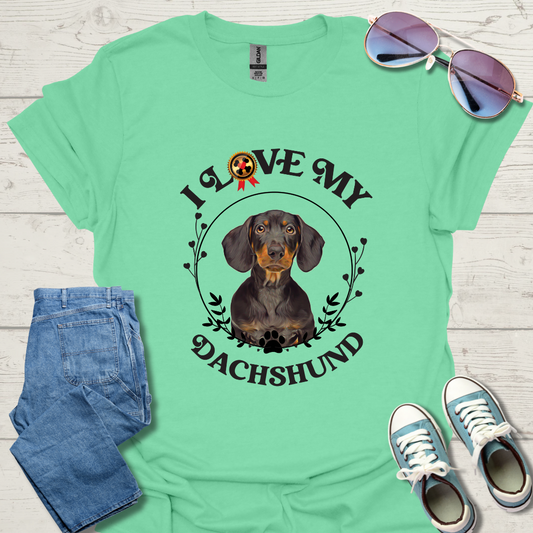 I Love My Dachshund Unisex Softstyle T-Shirt