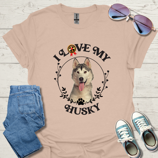 I Love My Husky Unisex Softstyle T-Shirt