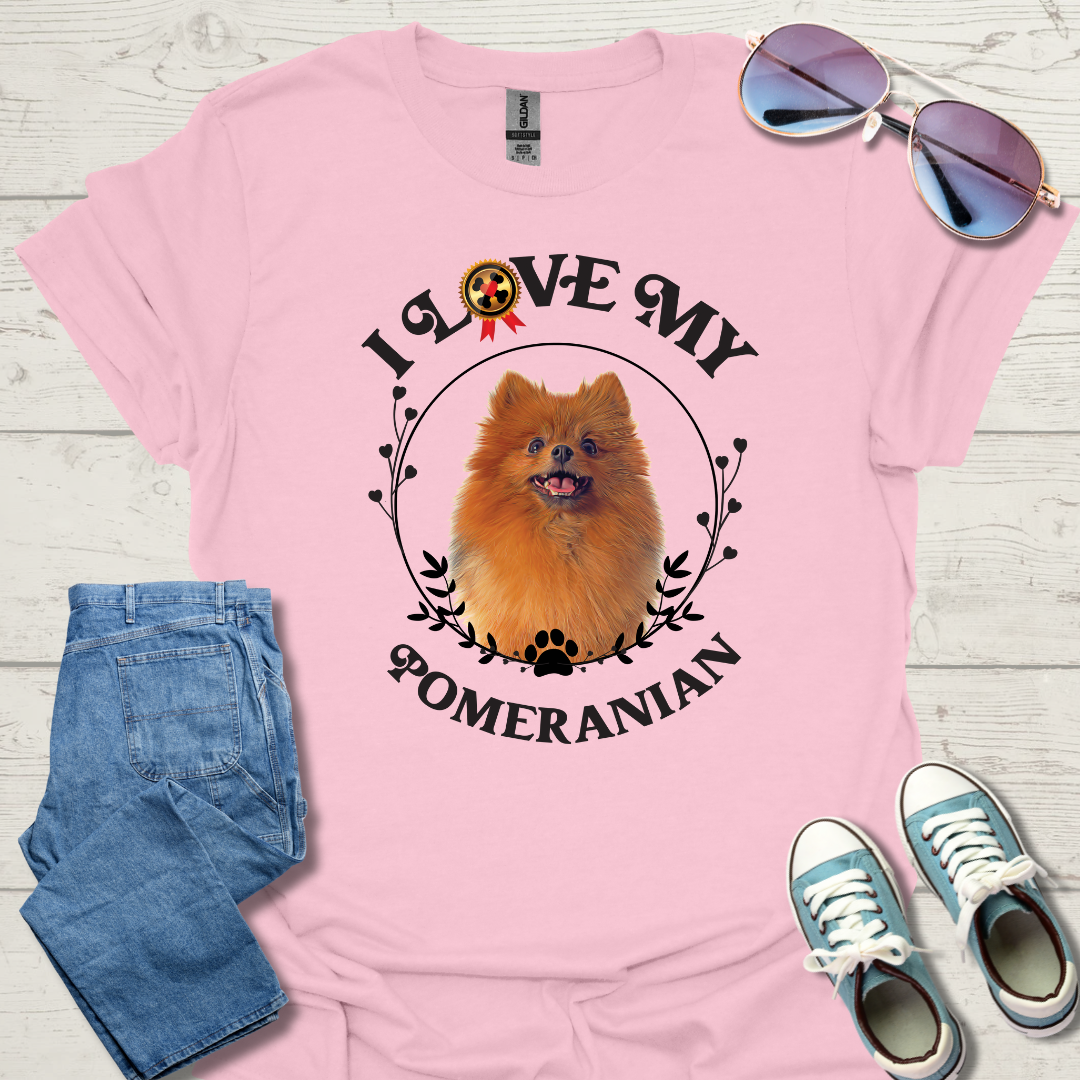 I Love My Pomeranian Unisex Softstyle T-Shirt