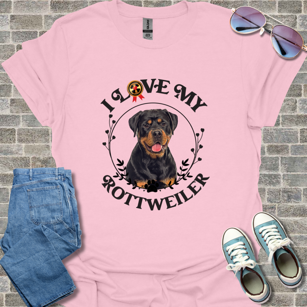 I Love My Rottweiler Unisex Softstyle T-Shirt