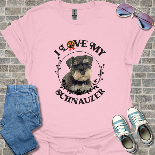 I Love My Schnauzer Unisex Softstyle T-Shirt