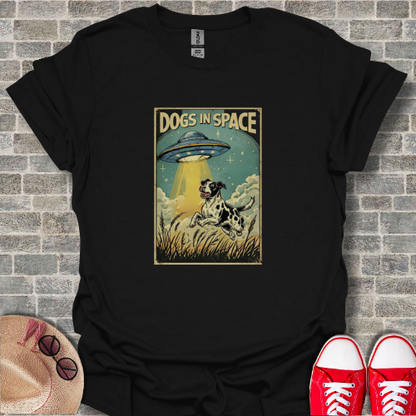 Dogs In Space Vintage UFO Abduction T-Shirt