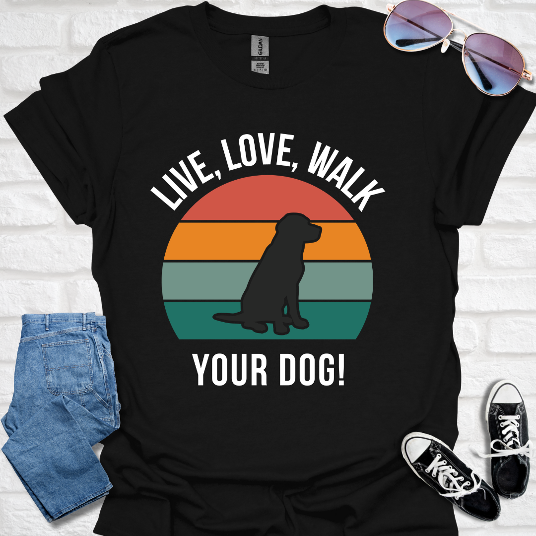 Live, Love, Walk Your Dog Unisex Softstyle T-Shirt