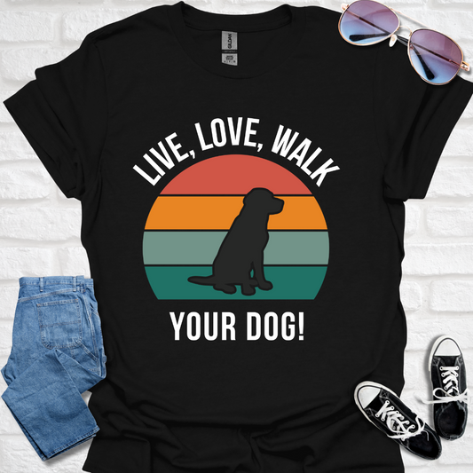 Live, Love, Walk Your Dog Unisex Softstyle T-Shirt