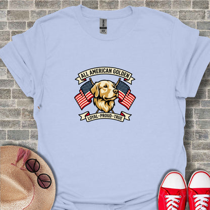 All American Golden Retriever Loyal Proud True Shirt
