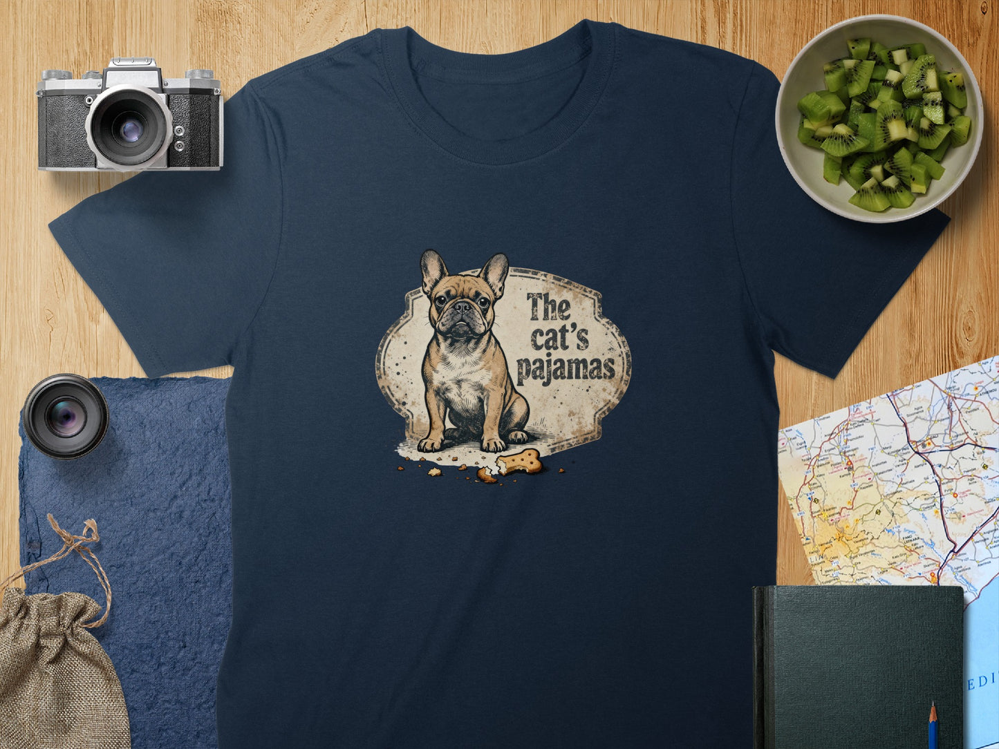 The Cat's Pajamas French Bulldog Graphic T-Shirt