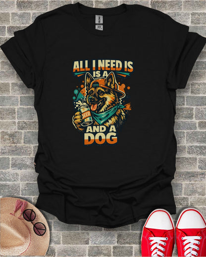 All I Need Is Beer And A Dog Graphic T-Shirt