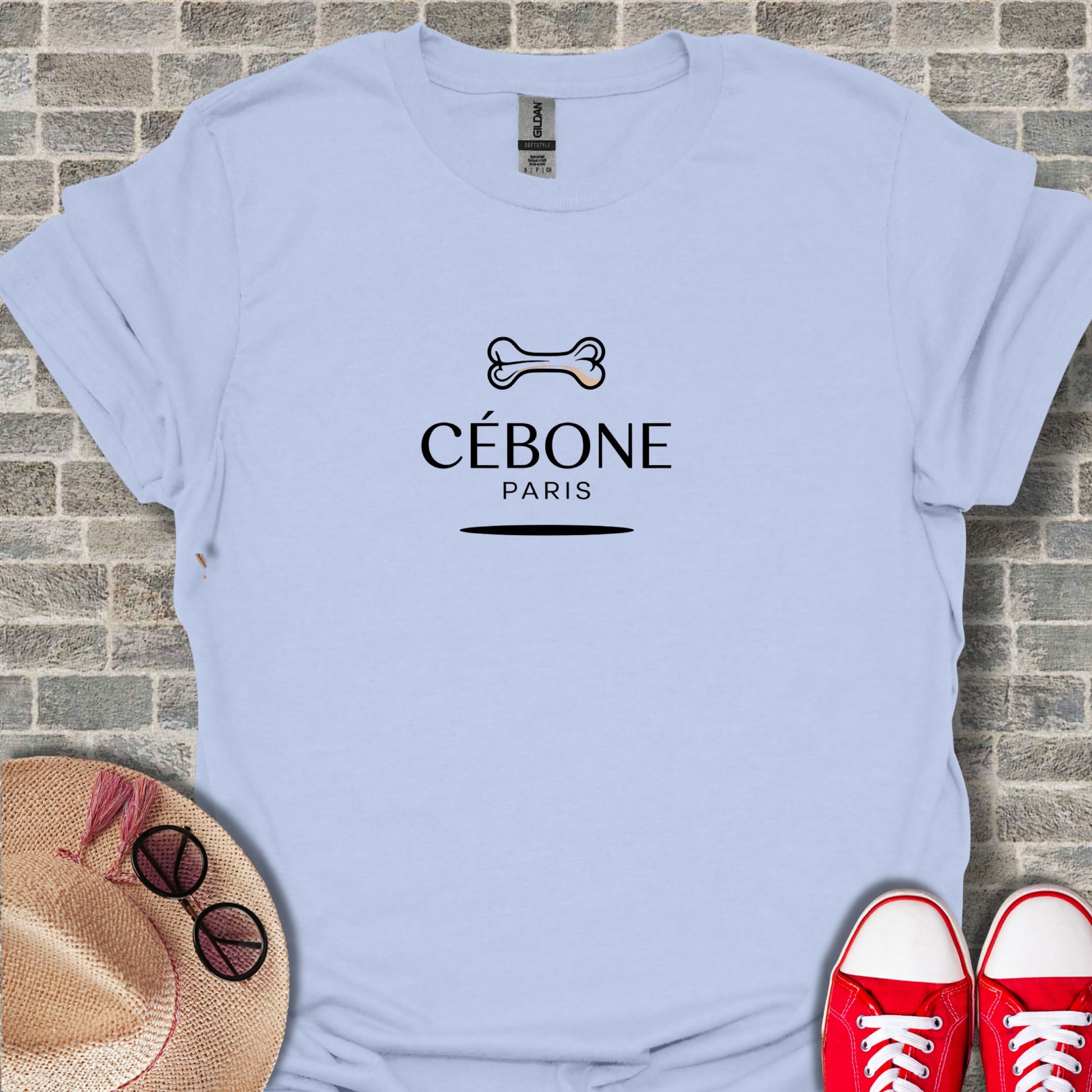 CÉBONE Paris Blue Casual Tee with Stylish Design