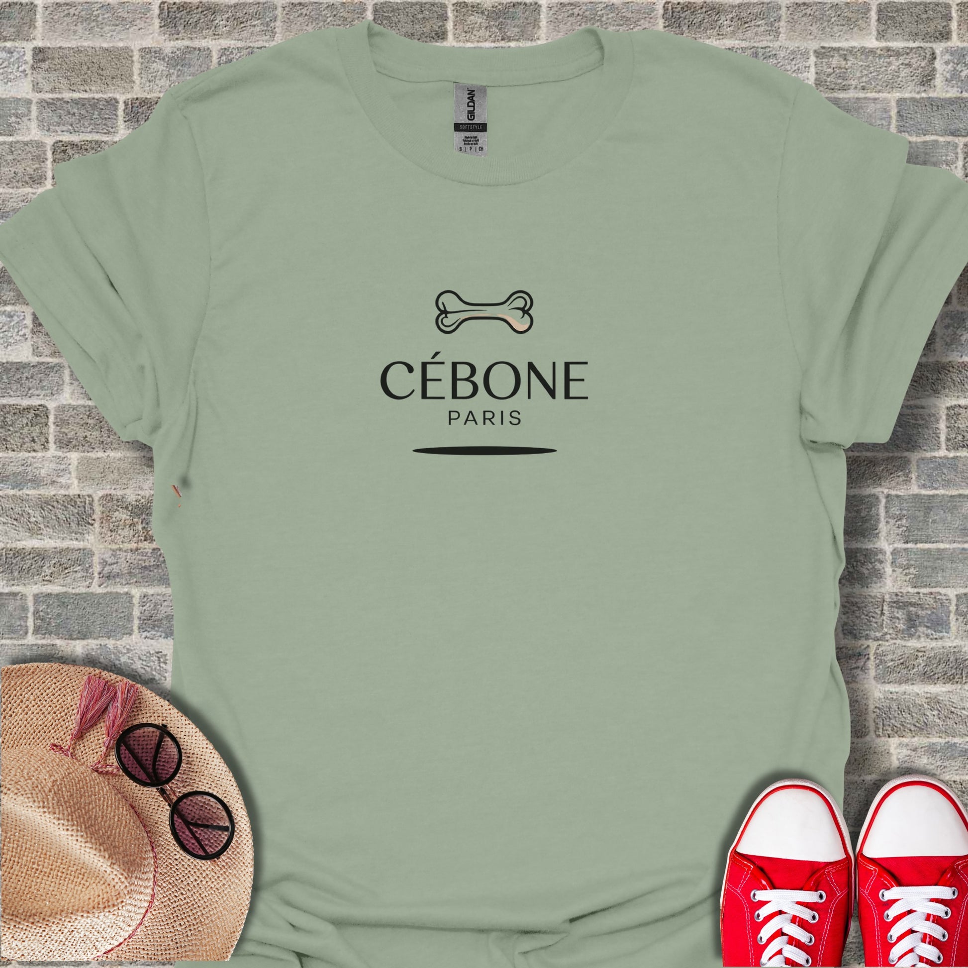 Cébone Paris Graphic Tee With Stylish Bone Design