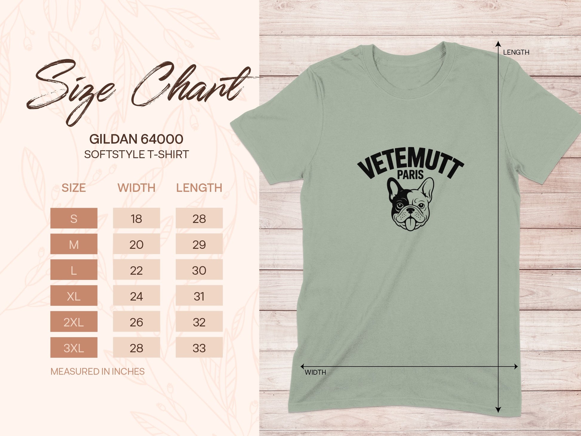 Vetemutt Paris Gildan 64000 Softstyle T-shirt