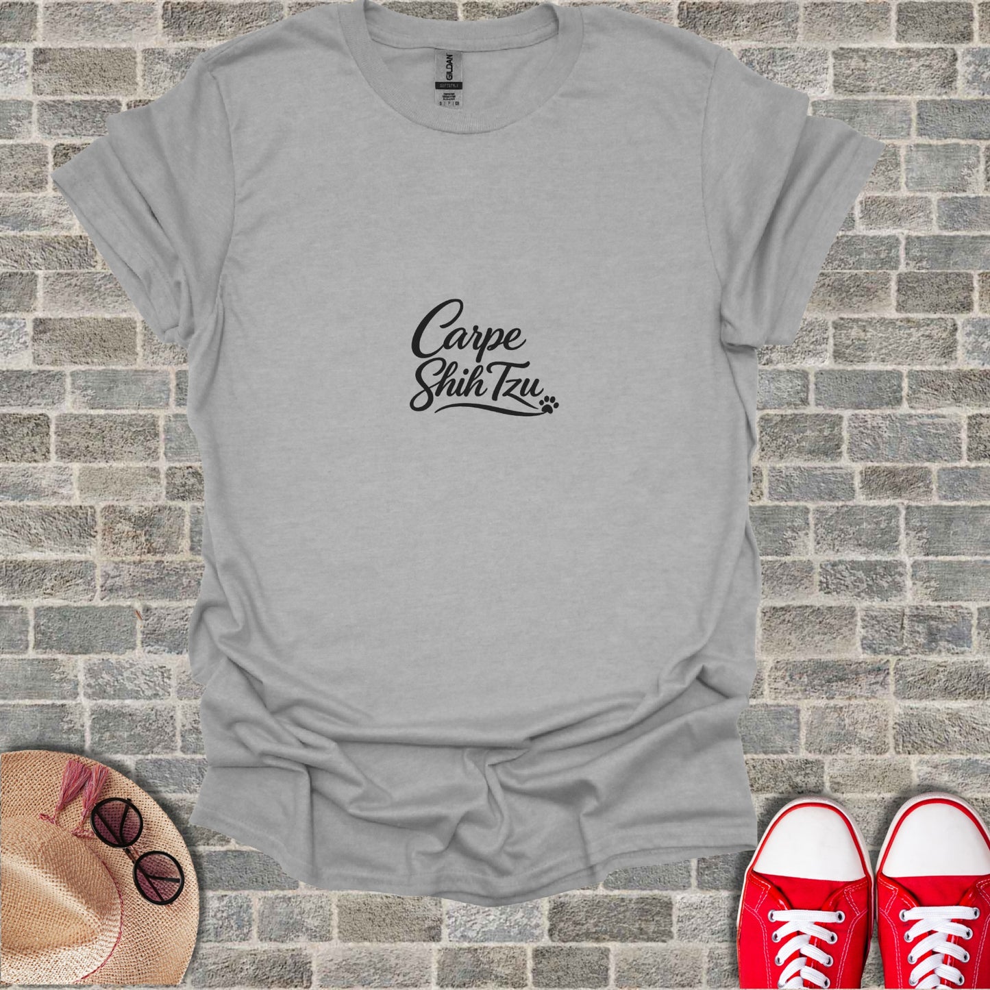 Carpe Shih Tzu Paw Print Gray Pet Enthusiast product type