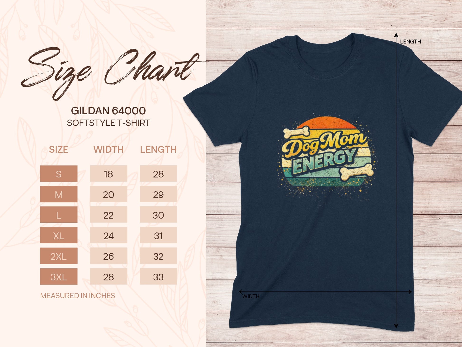 Dog Mom ENERGY GILDAN 64000 SOFTSTYLE T-SHIRT product type