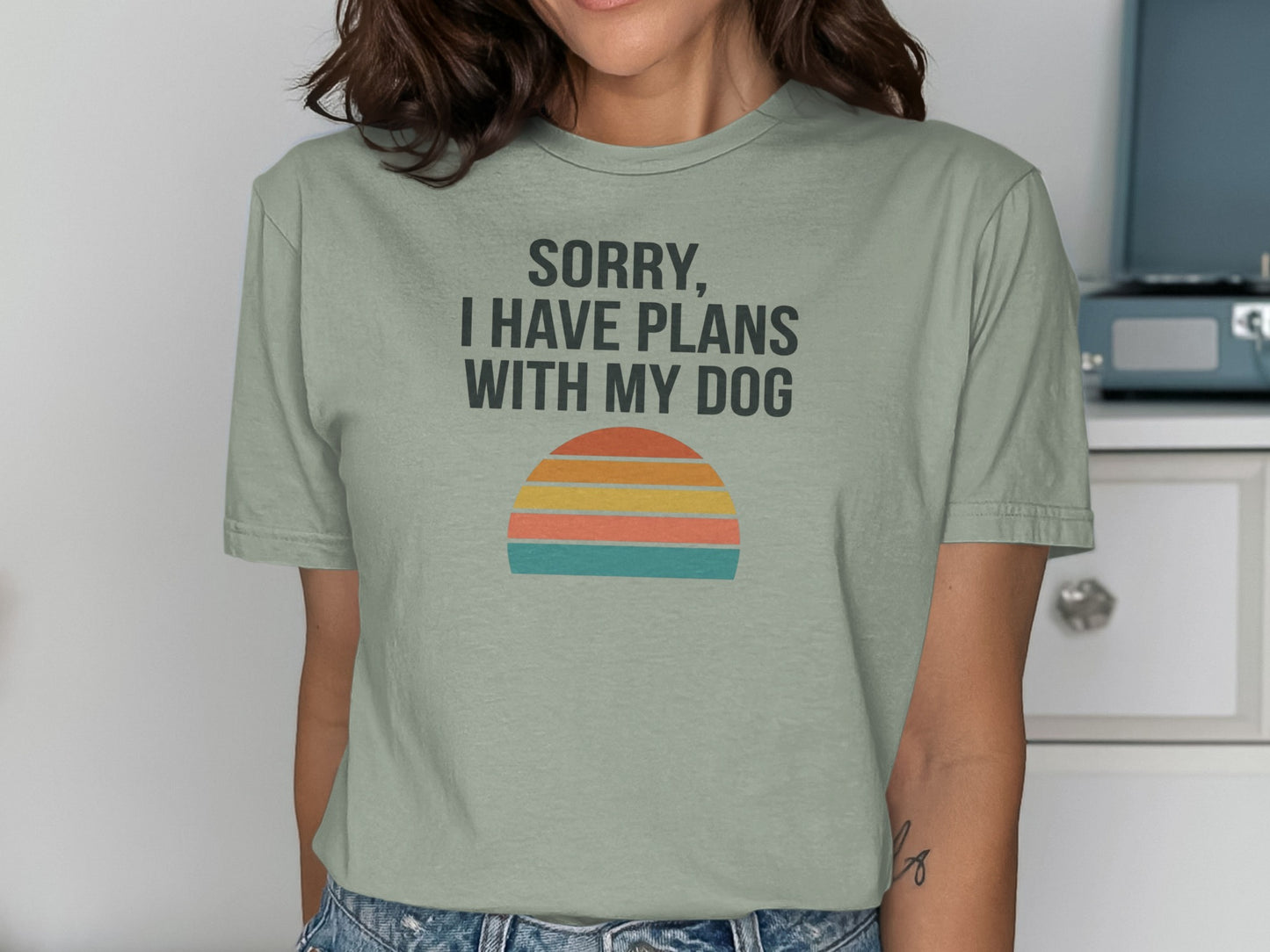Sorry I Have Plans With My Dog Graphic Tee Shirt
