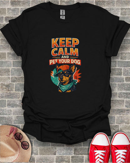 Keep Calm and Pet Your Dog Graphic T-Shirt