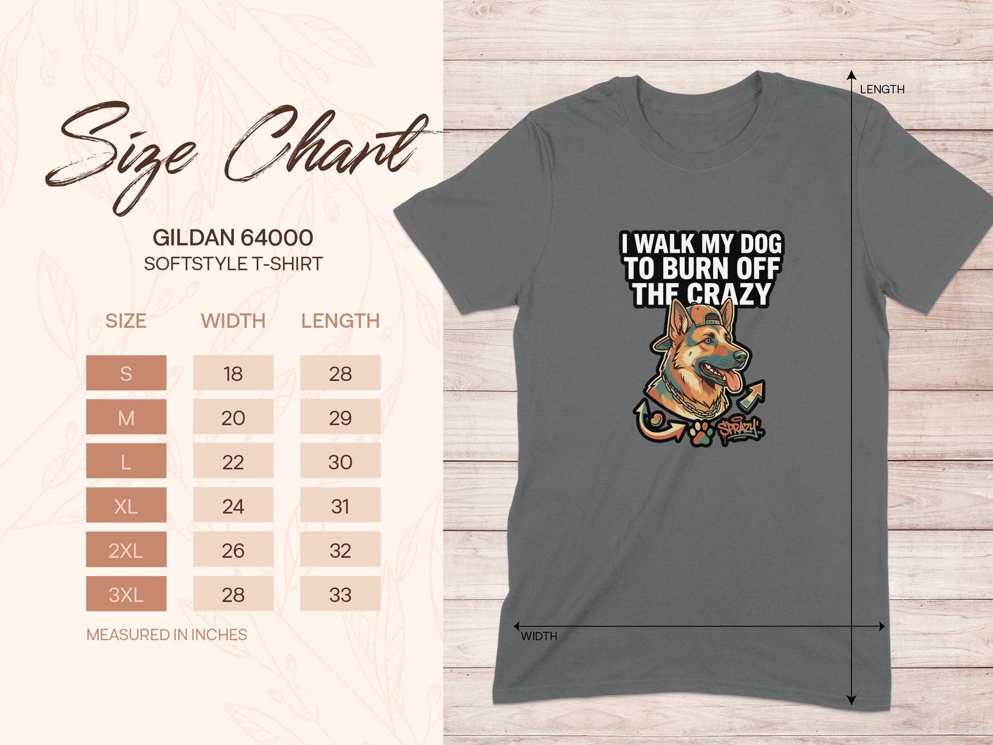 I Walk My Dog To Burn Off The Crazy T-shirt