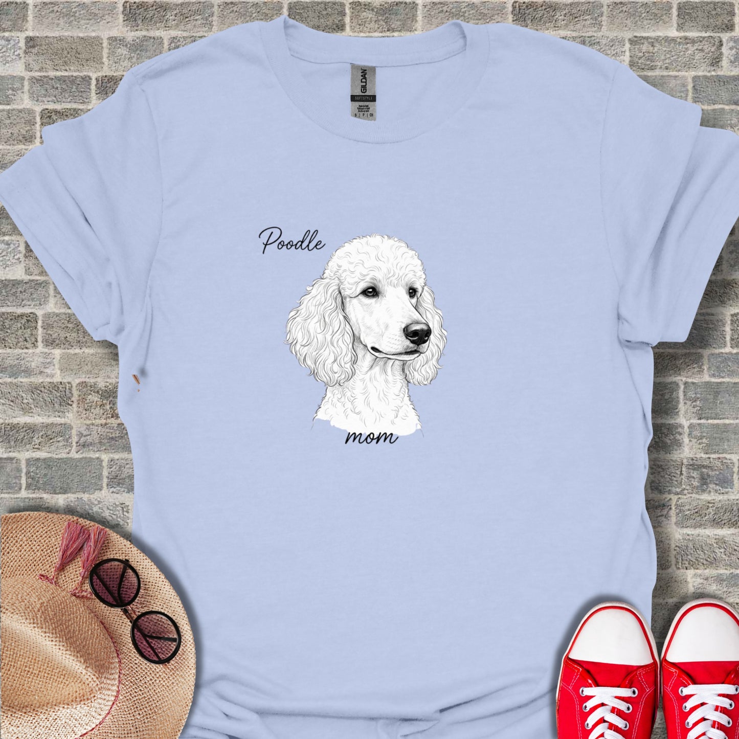 Poodle Mom Graphic Tee for Dog Lover Apparel