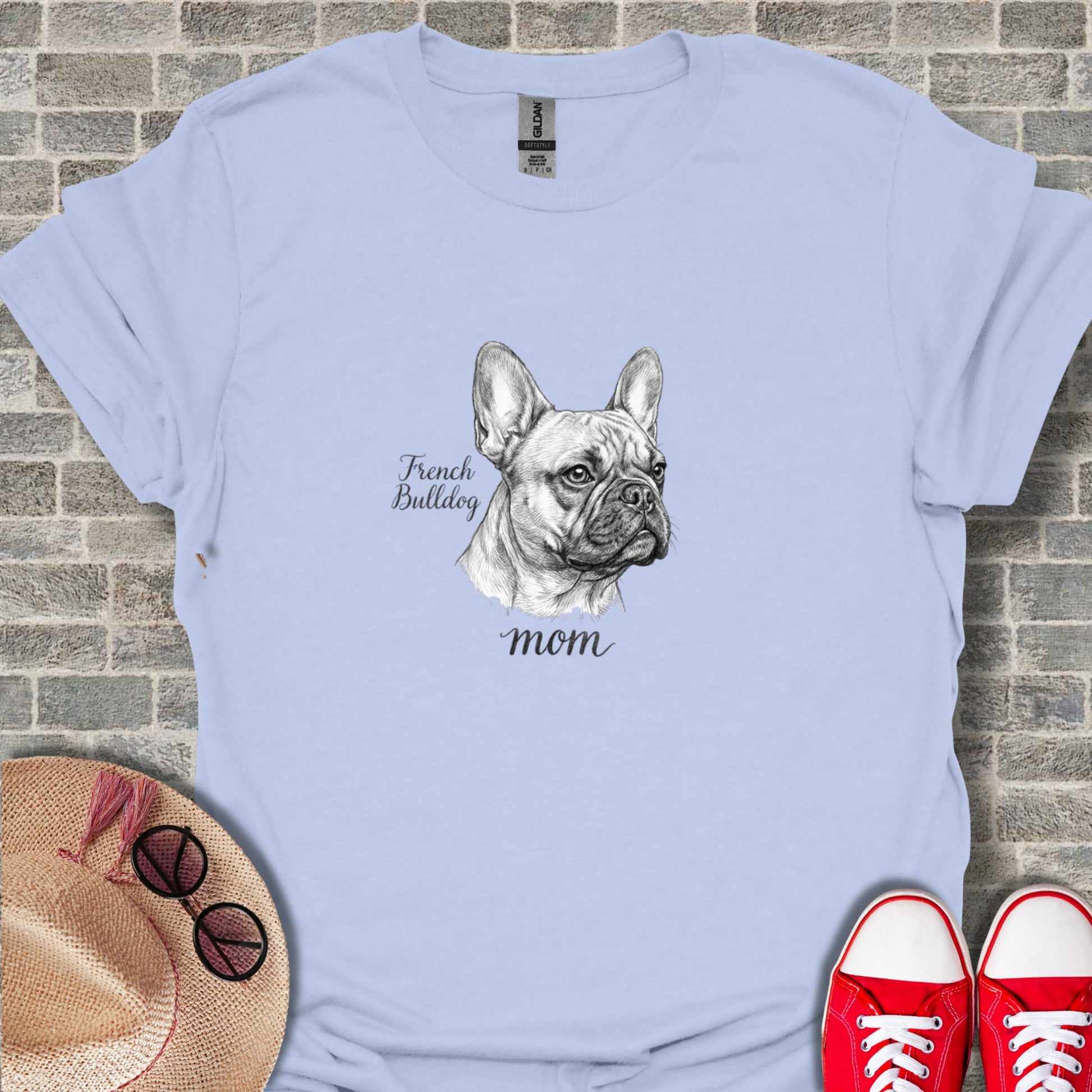 French Bulldog Mom Graphic Tee Shirt for Dog Lovers