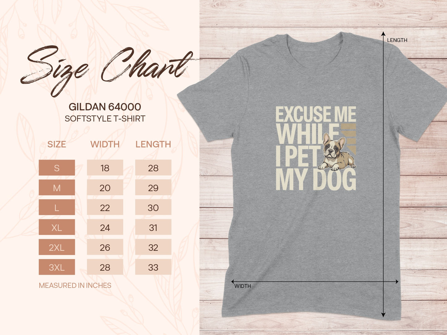 Excuse Me While I Pet My Dog French Bulldog T-Shirt product type